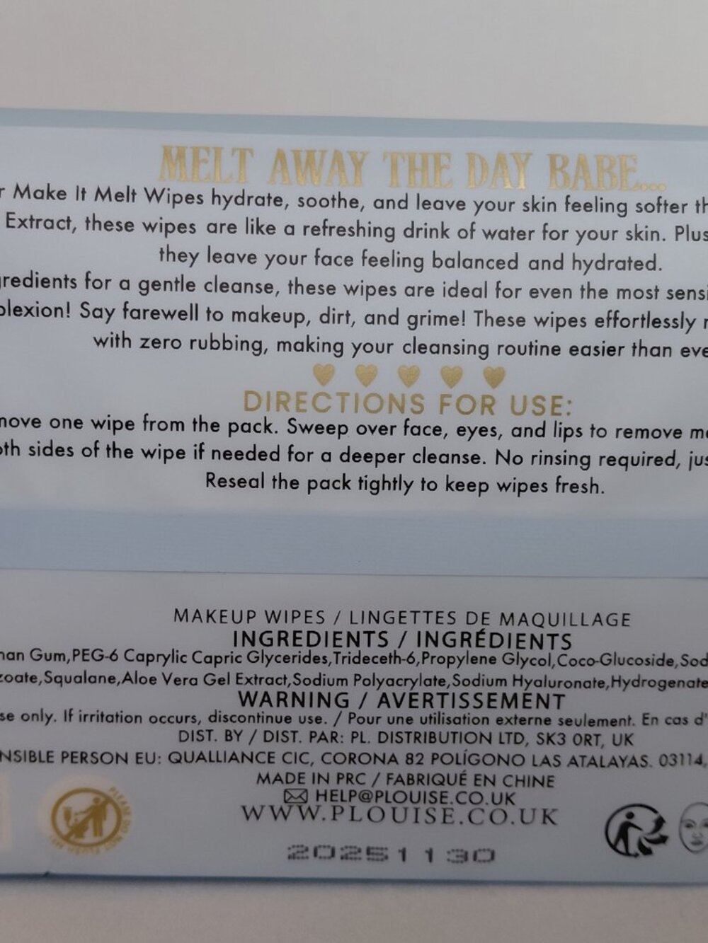 P.Louise - Make It Melt Makeup Remover Wipes - Blue Raspberry - Picture 3 of 4